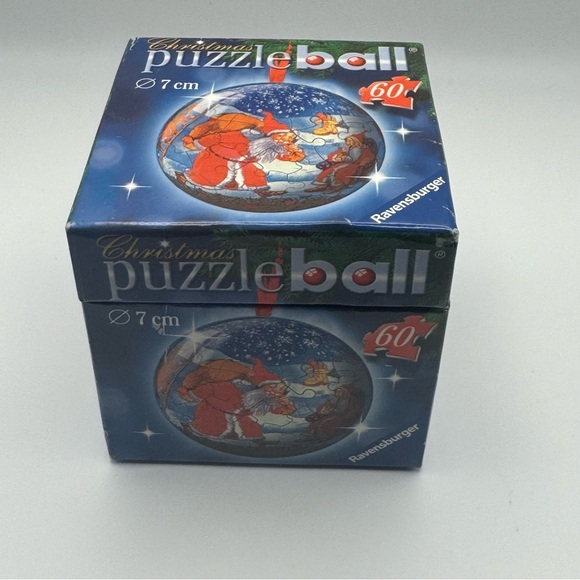 Ravensburger Christmas Puzzleball Ornament Santa Scene 7cm 60 pc 2005 Vintage - Picture 2 of 7